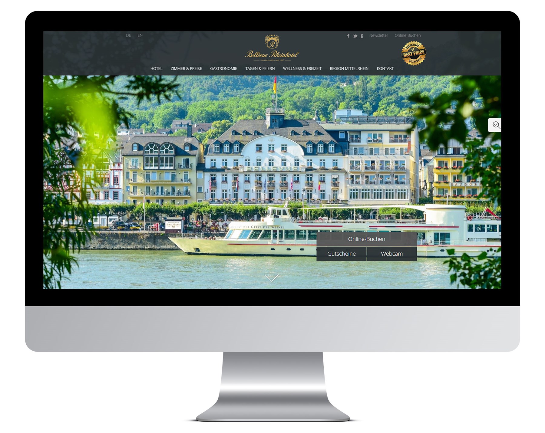 Bellevue Rheinhotel - Webdesign